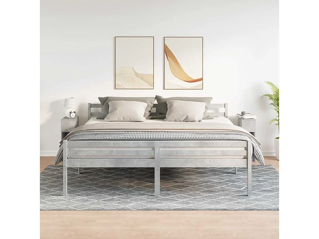 Nachtkastjes 2 st met lade 20x36x60 cm betongrijs