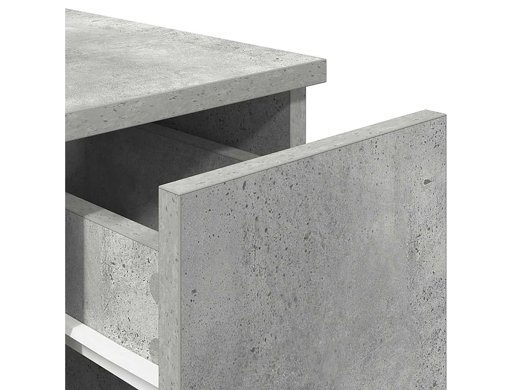 Nachtkastjes 2 st met lade 20x36x60 cm betongrijs