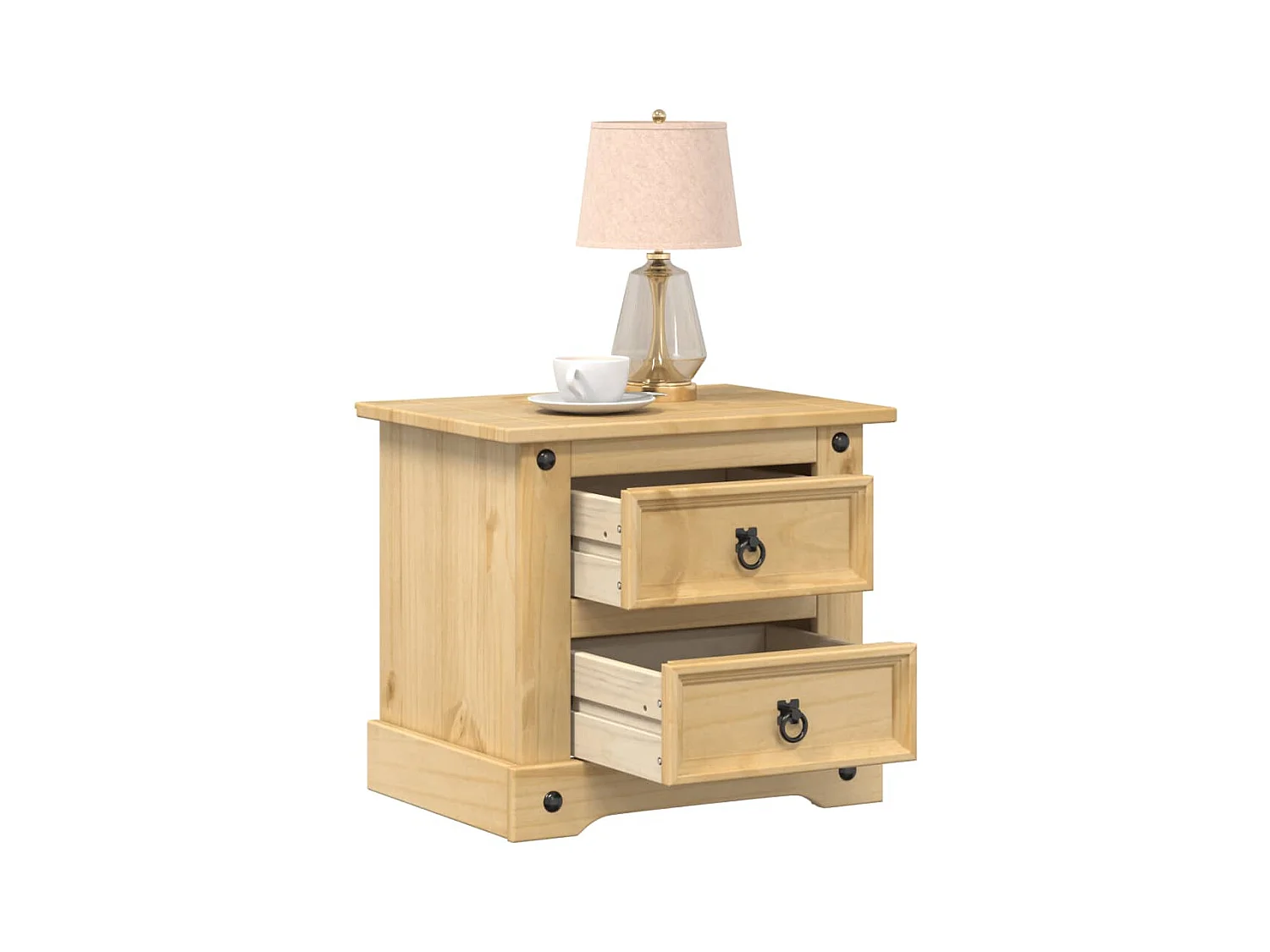 Table de chevet Corona 53x39x50 cm bois de pin massif