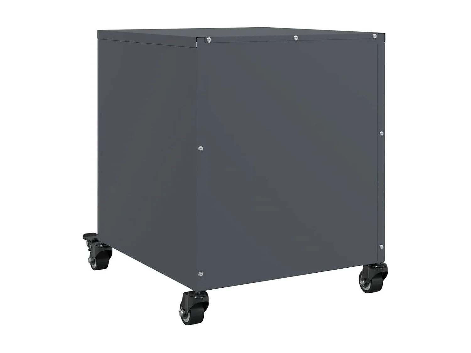 Tables de chevet 2 pièces anthracite 36x39x43,5 cm acier