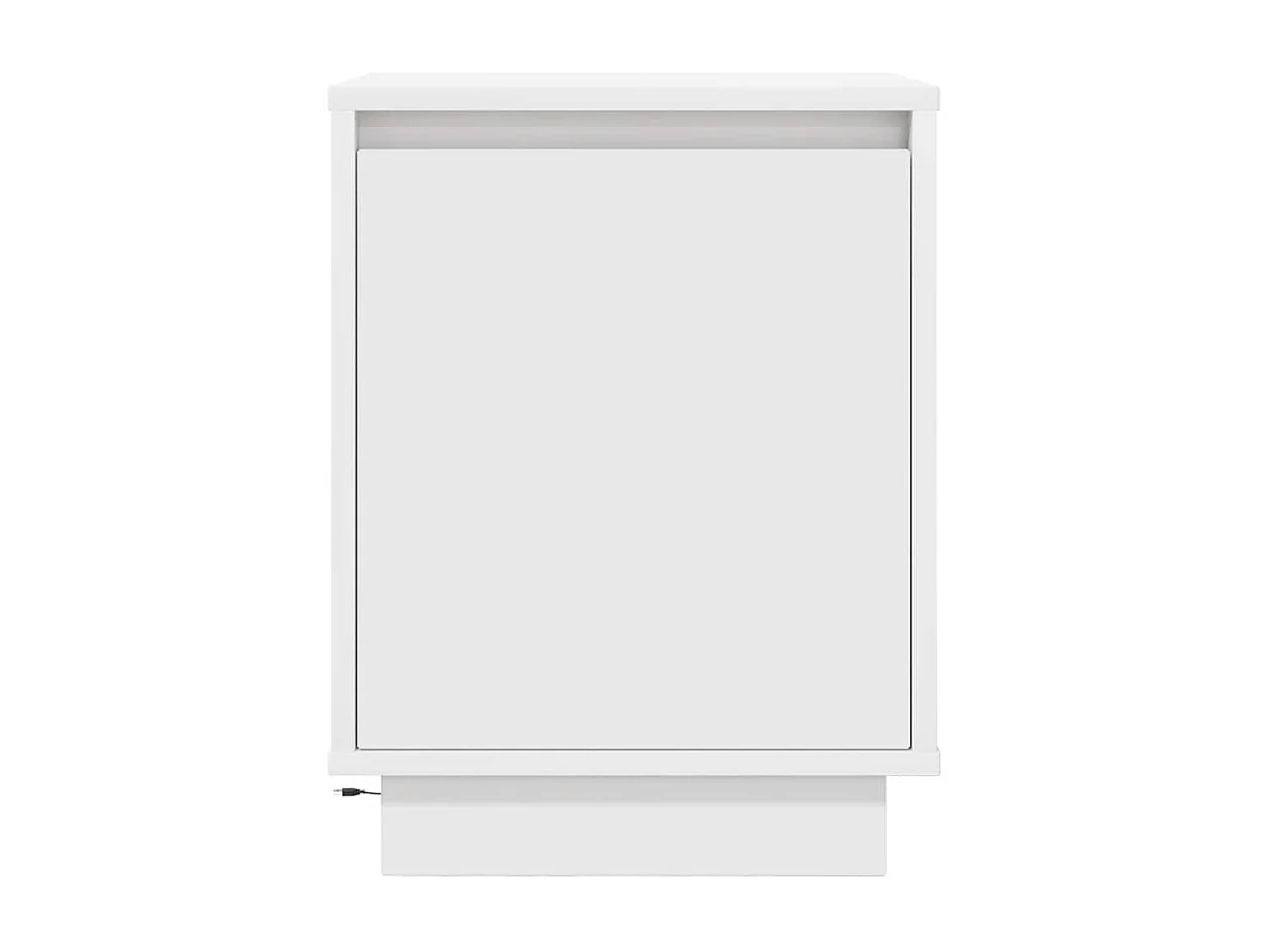 Nachtkastje met LED-verlichting 38x34x50 cm wit