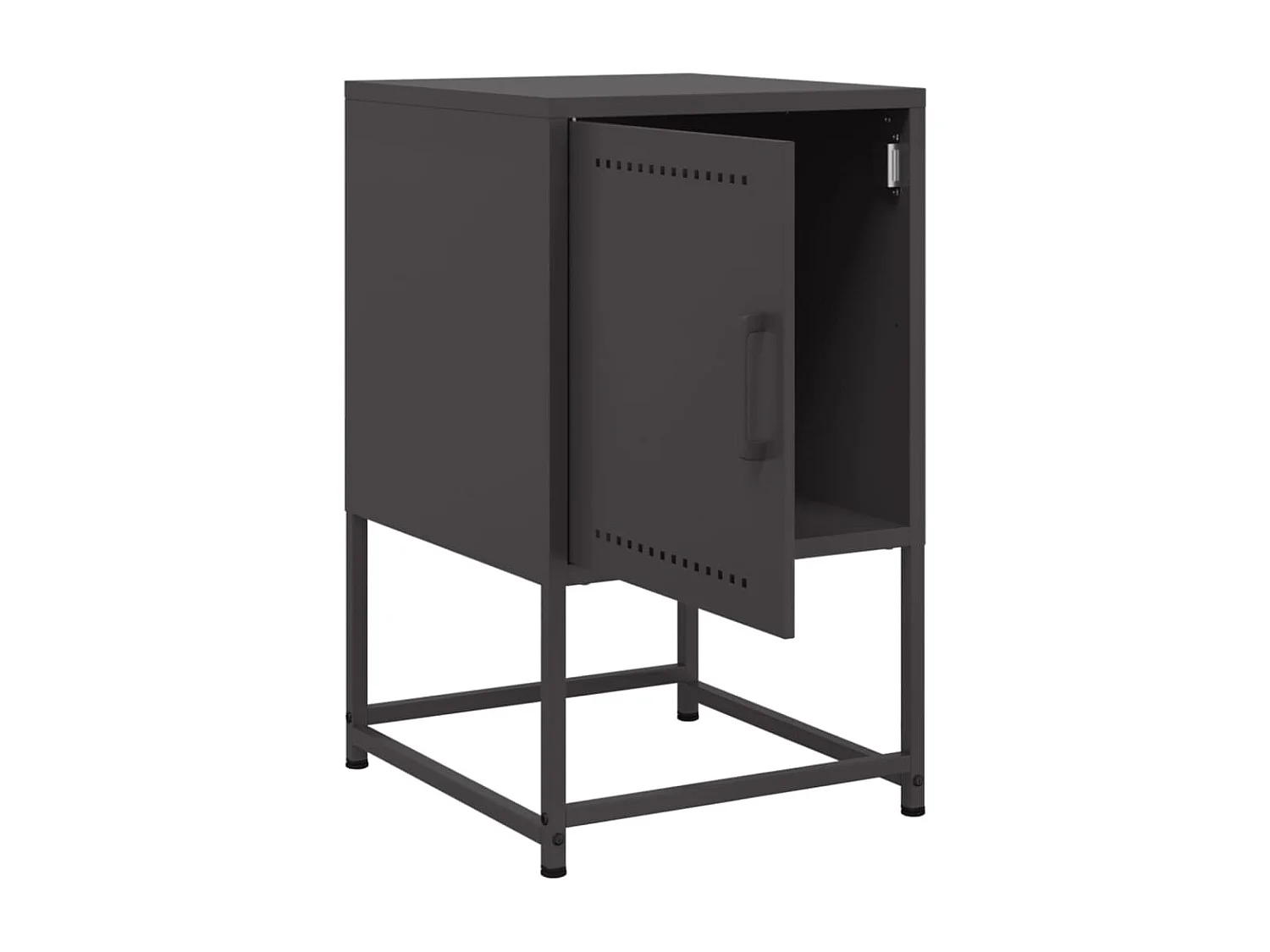 Tables de chevet 2 pièces noir 36x39x60,5 cm acier