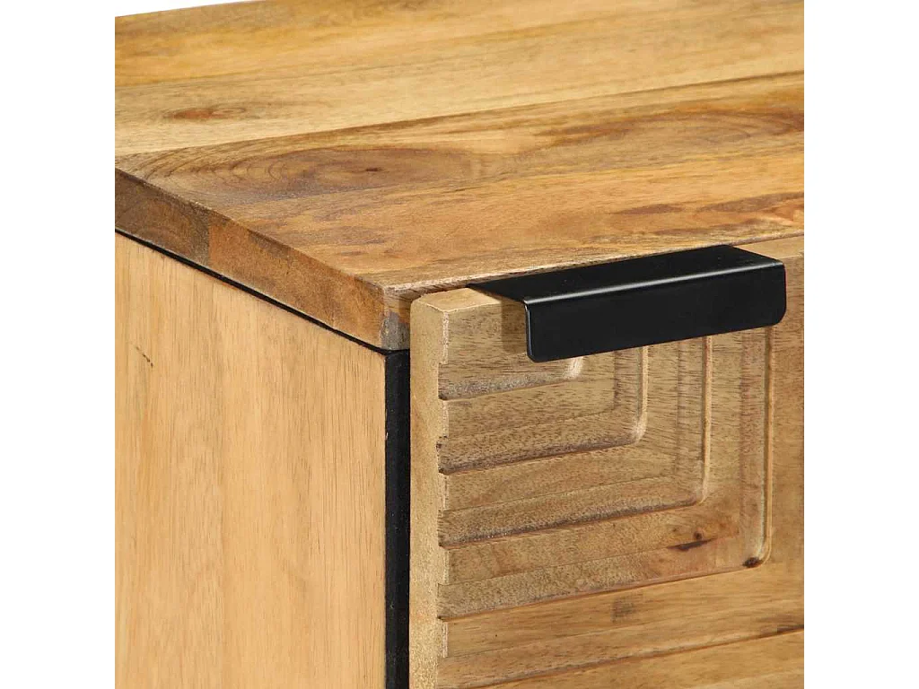 Tables de chevet 2 pièces 40x33x46 cm bois de manguier solide