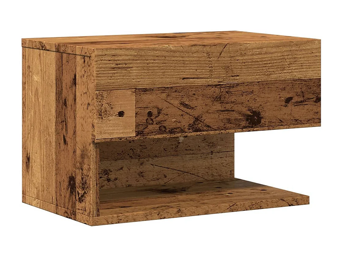 Table de chevet murale vieux bois