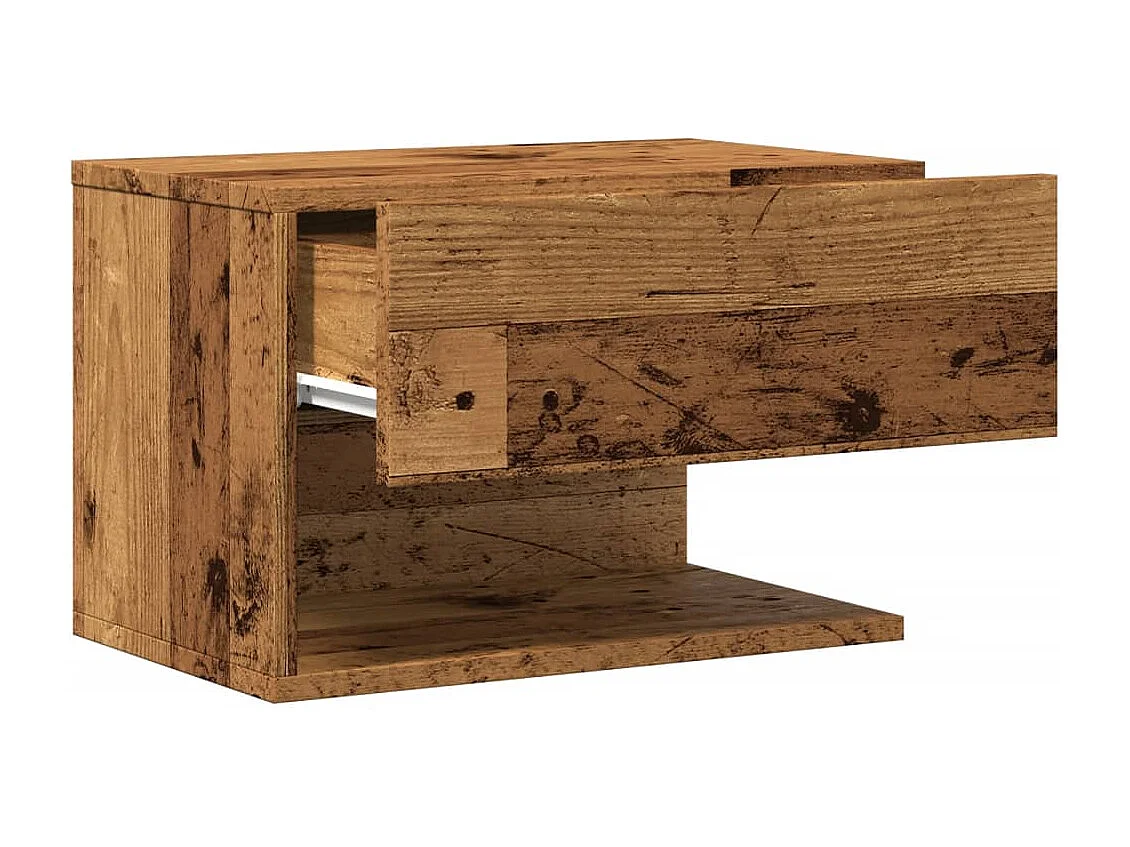 Table de chevet murale vieux bois