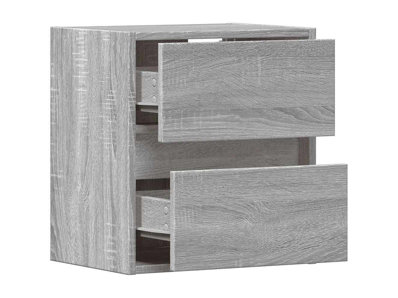 Table de chevet murale avec lumières LED sonoma gris