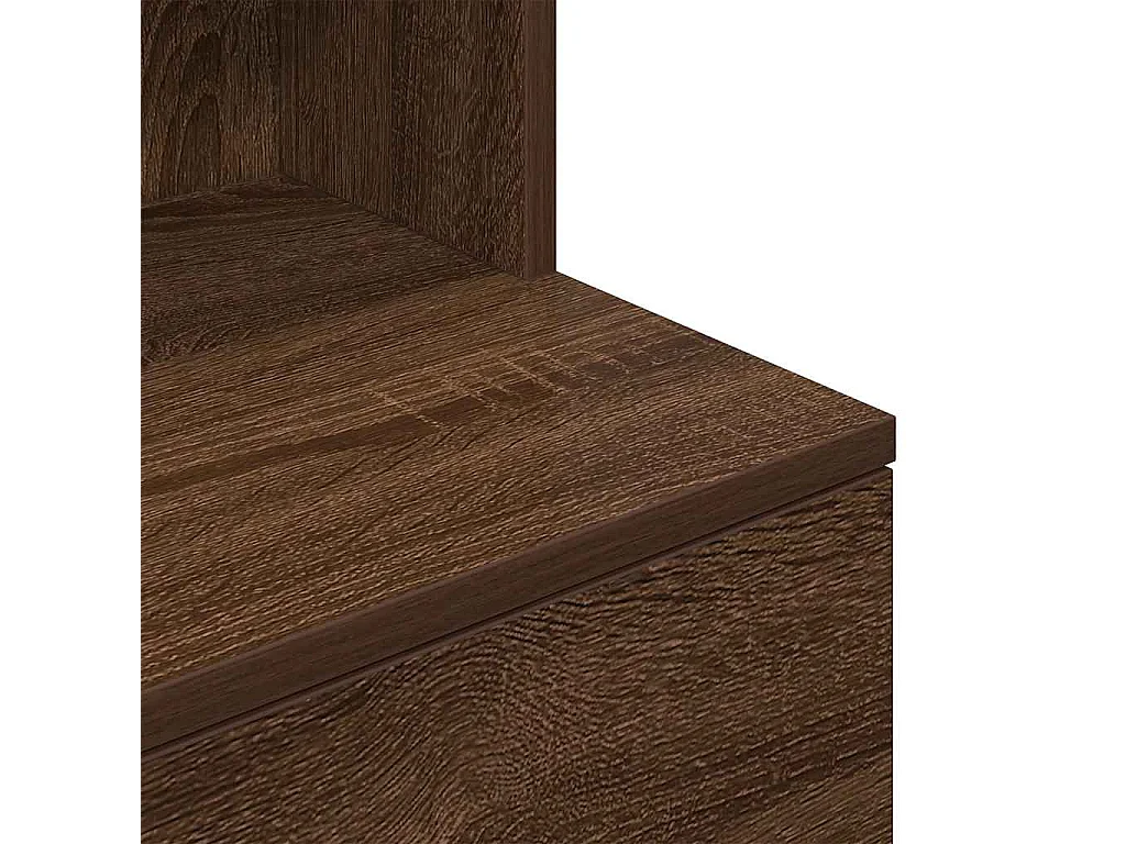 Nachtkastje 39x35x125 cm bewerkt hout bruin eikenkleurig