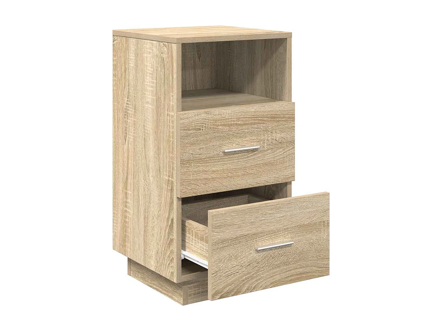 Mesitas de noche 2 unidades con 2 cajones roble sonoma 36x36x68 cm