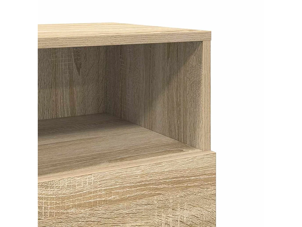 Mesitas de noche 2 unidades con 2 cajones roble sonoma 36x36x68 cm