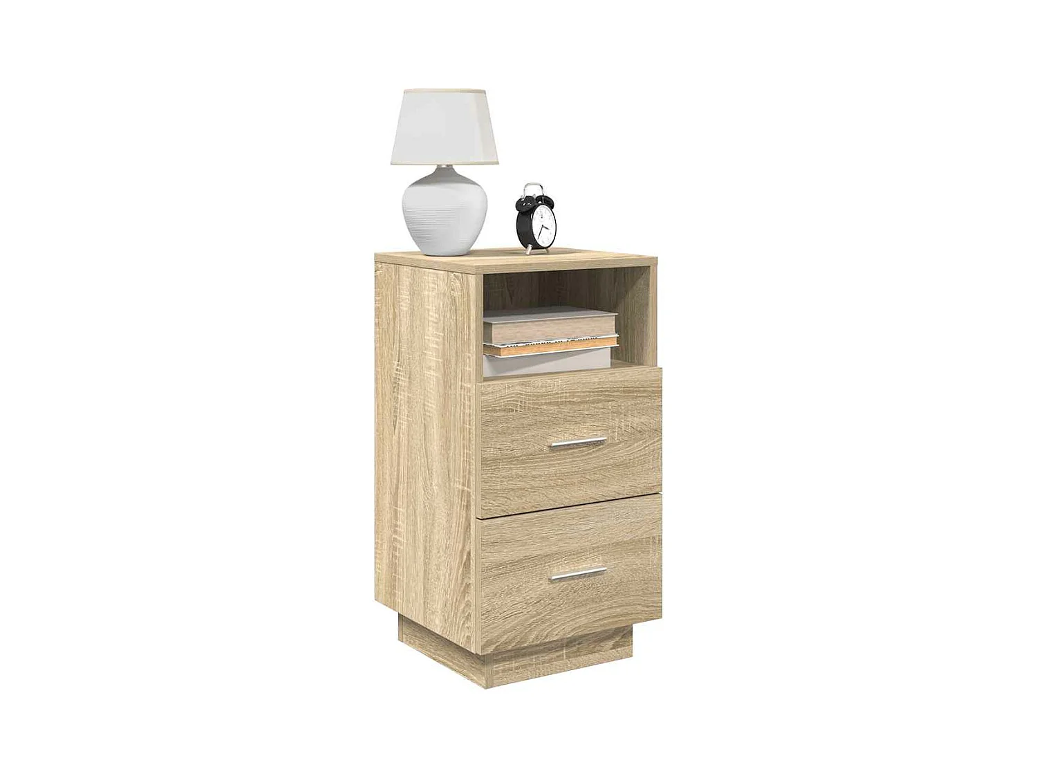 Mesitas de noche 2 unidades con 2 cajones roble sonoma 36x36x68 cm