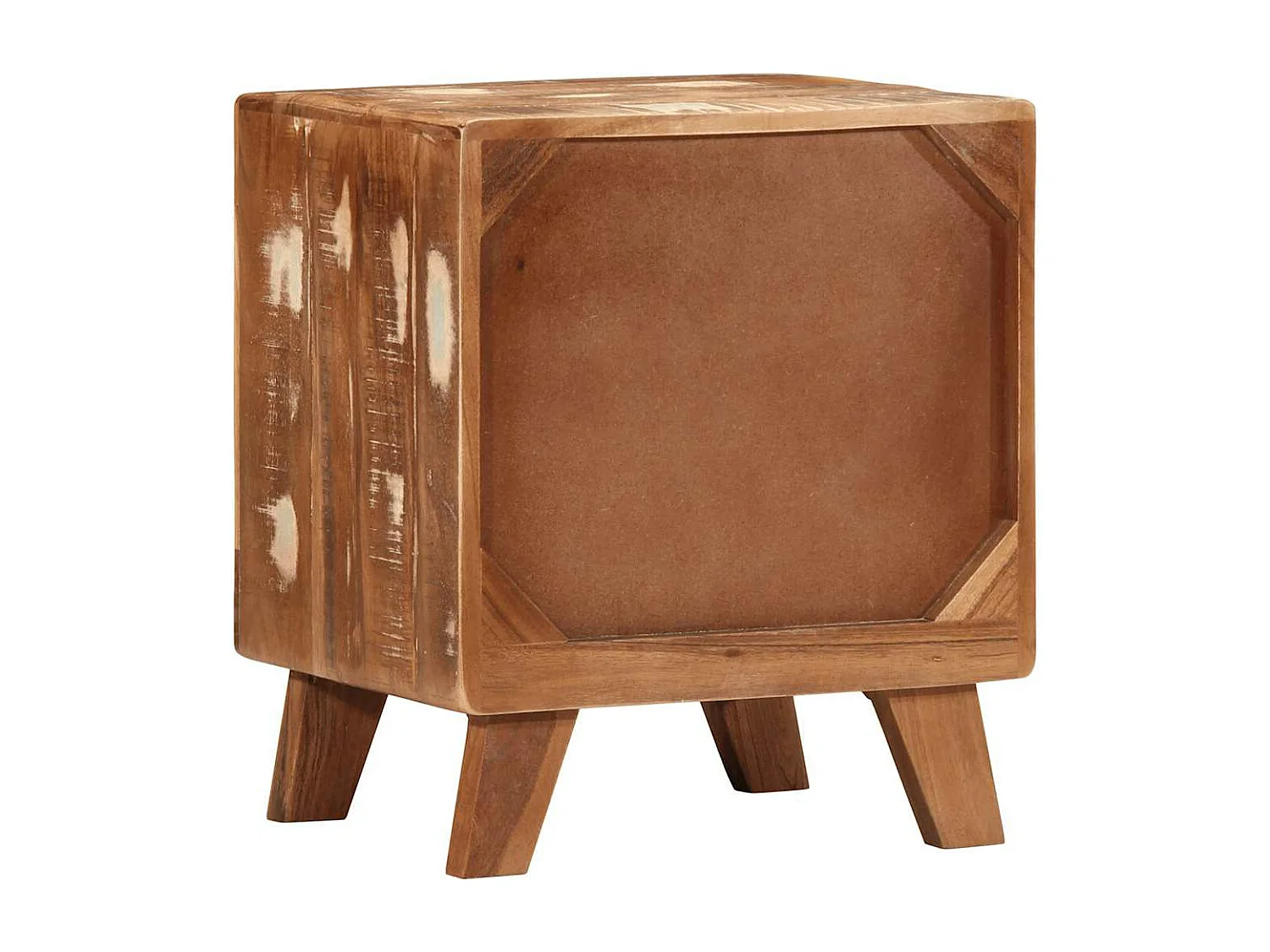 Table de chevet 2 pièces 40x32x46 cm bois massif de récupération