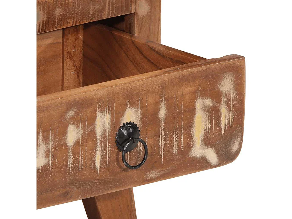 Mesilla de noche 2 unidades 40x32x46 cm madera maciza reciclada