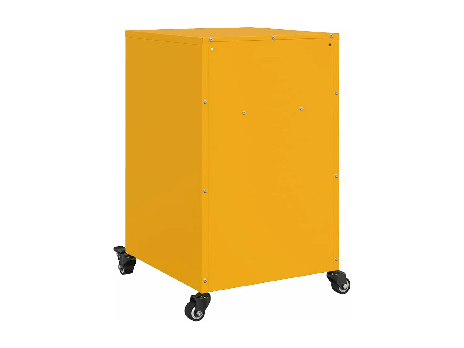 Table de chevet jaune moutarde 36x39x59 cm acier