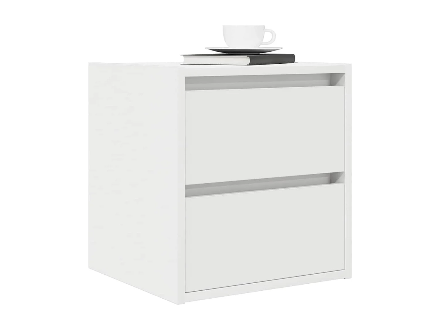 Table de chevet murale blanc 38x34x40 cm