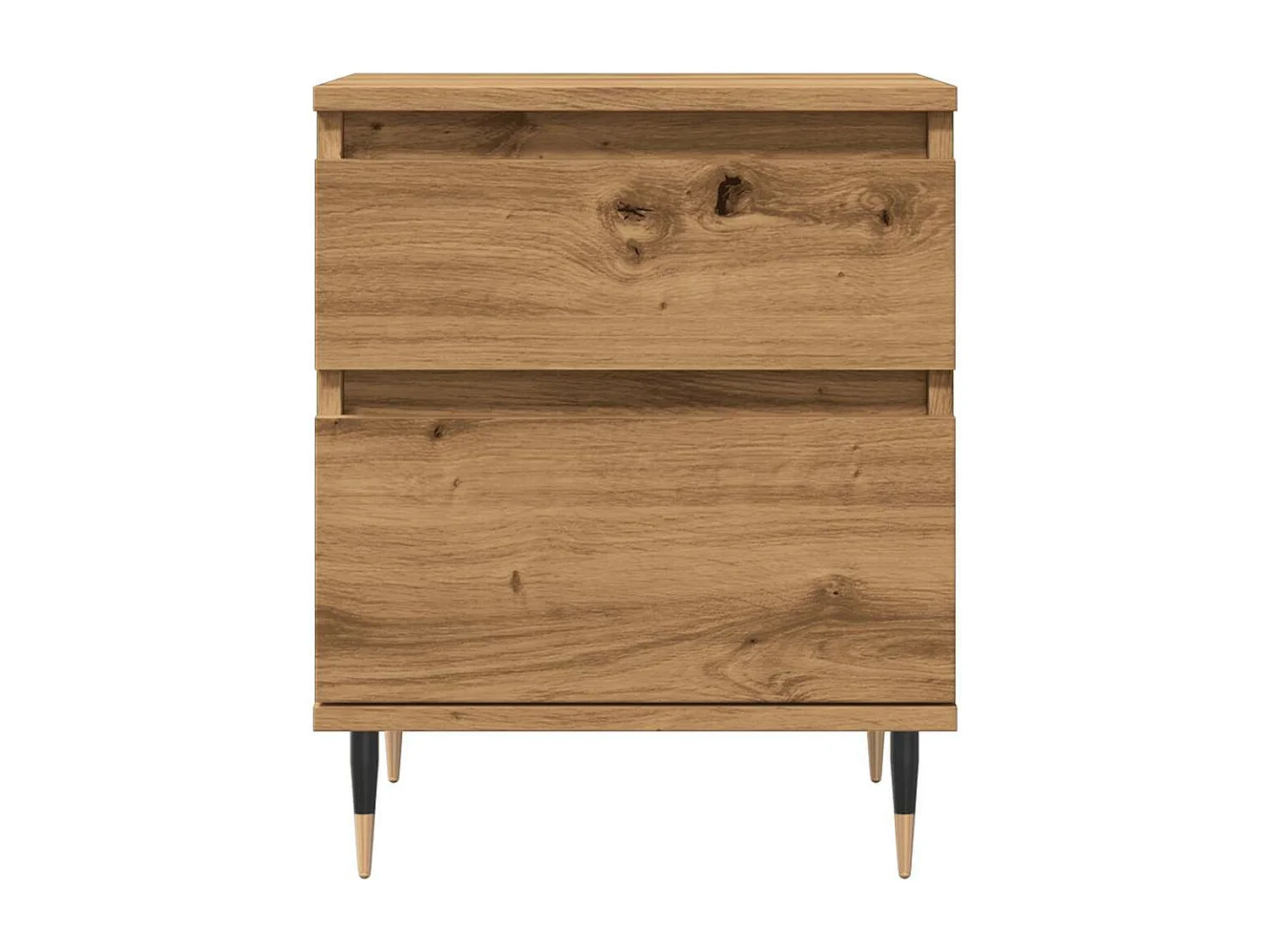 Table de chevet chêne artisanal 40x35x50 cm bois d’ingénierie