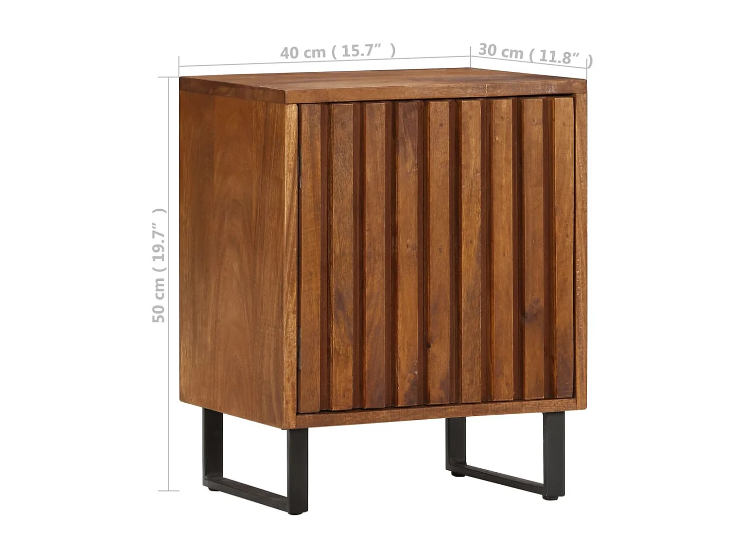 Table de chevet  40x30x50 cm Bois de manguier massif