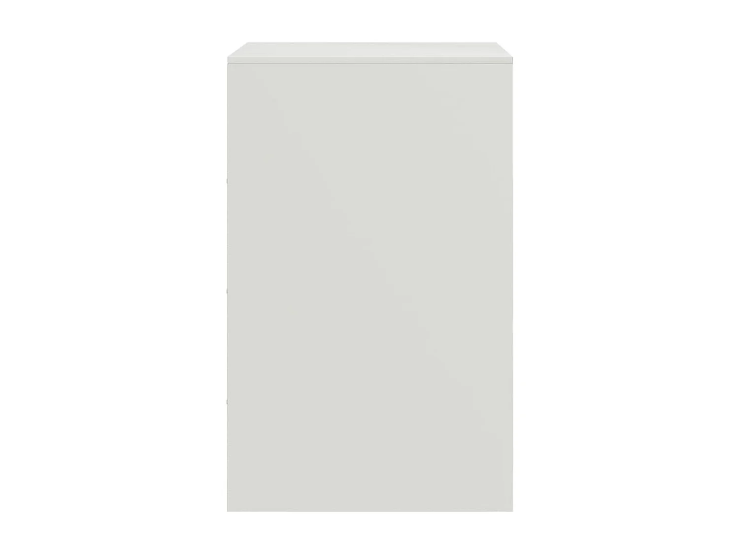 Table de chevet blanc 34,5x39x62 cm acier