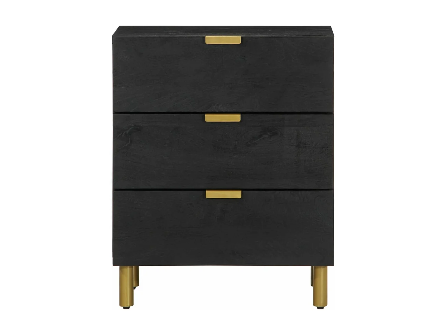 Table de chevet noir 50x33x62 cm bois d'ingénierie