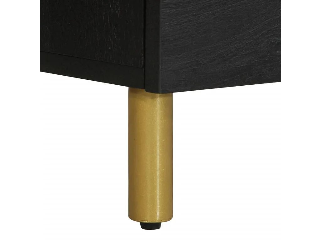 Table de chevet noir 50x33x62 cm bois d'ingénierie