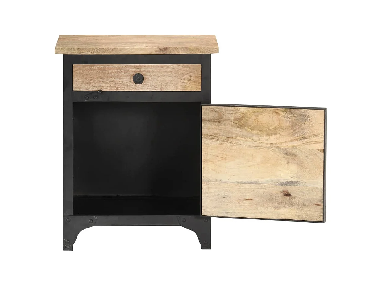 Table de chevet 40x30x50 cm Bois de manguier massif