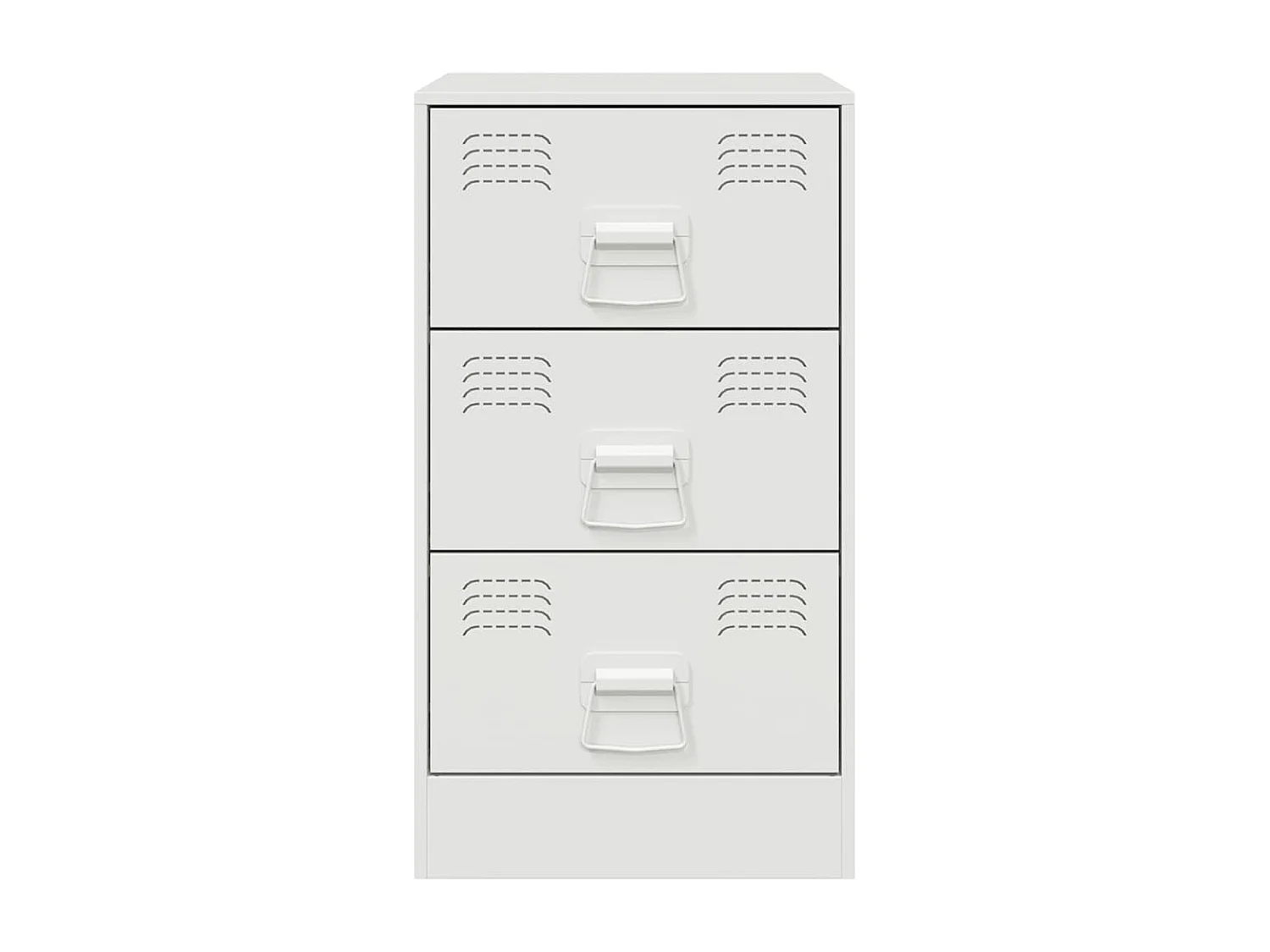 Tables de chevet 2 pièces blanc 34,5x39x62 cm acier