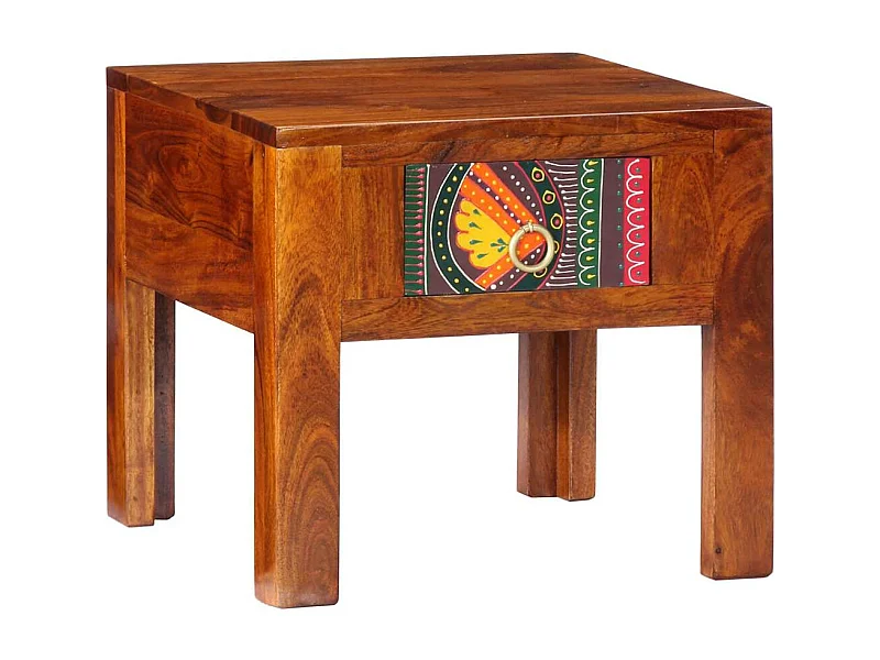 Mesa de cabeceira 40x40x36 cm madeira de acácia maciça