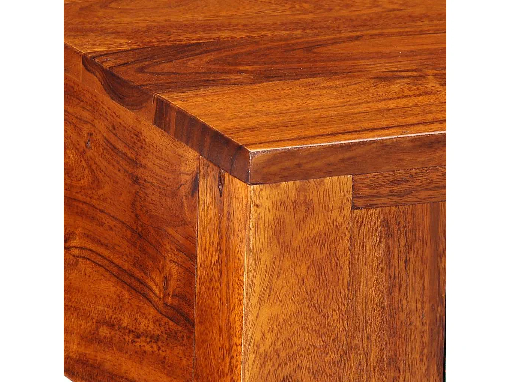 Table de chevet 40x40x36 cm bois d'acacia massif