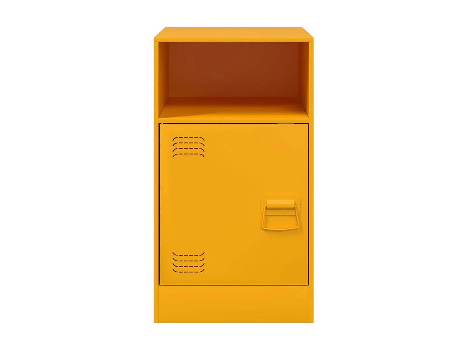 Tables de chevet 2 pièces jaune moutarde 34,5x39x62 cm acier