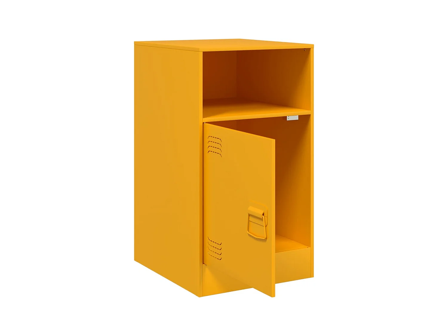 Tables de chevet 2 pièces jaune moutarde 34,5x39x62 cm acier