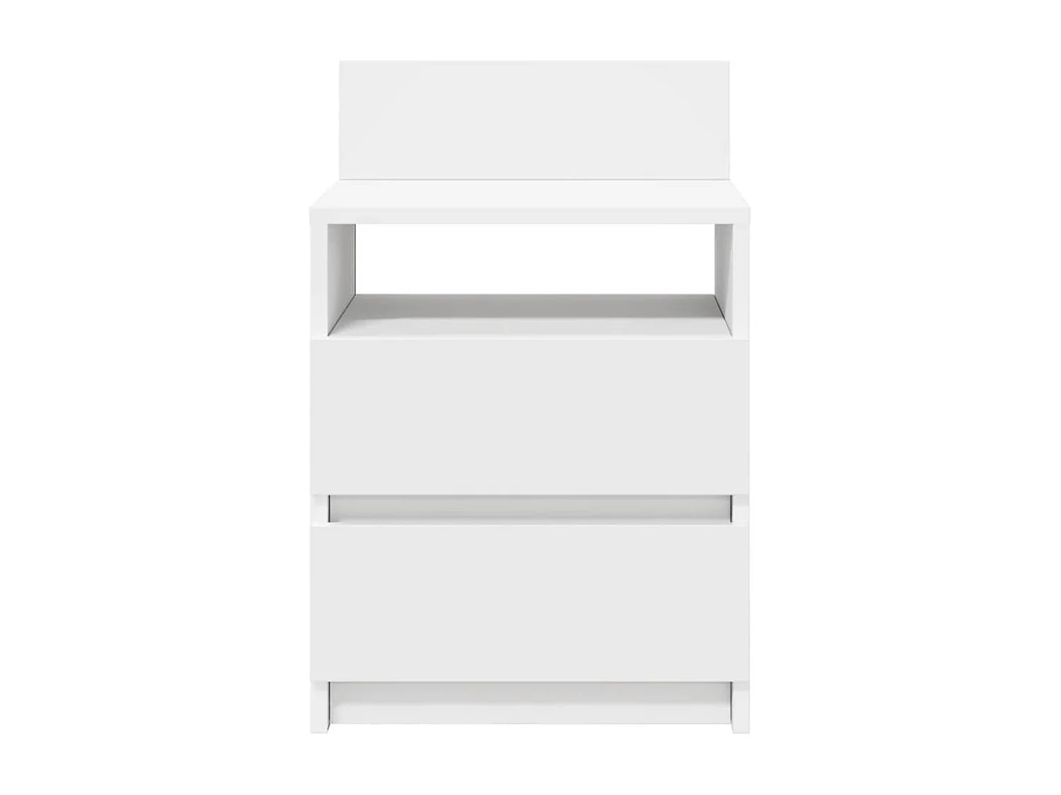 Mesa de cabeceira com 2 gavetas 40x33x60 cm branco