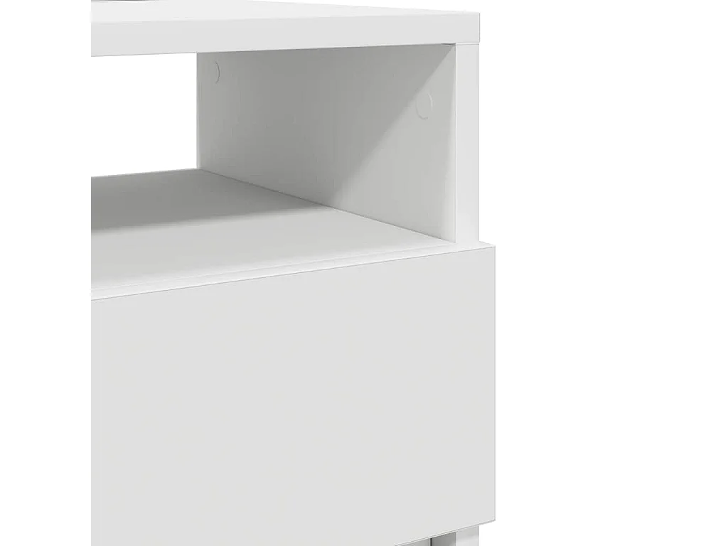 Mesa de cabeceira com 2 gavetas 40x33x60 cm branco