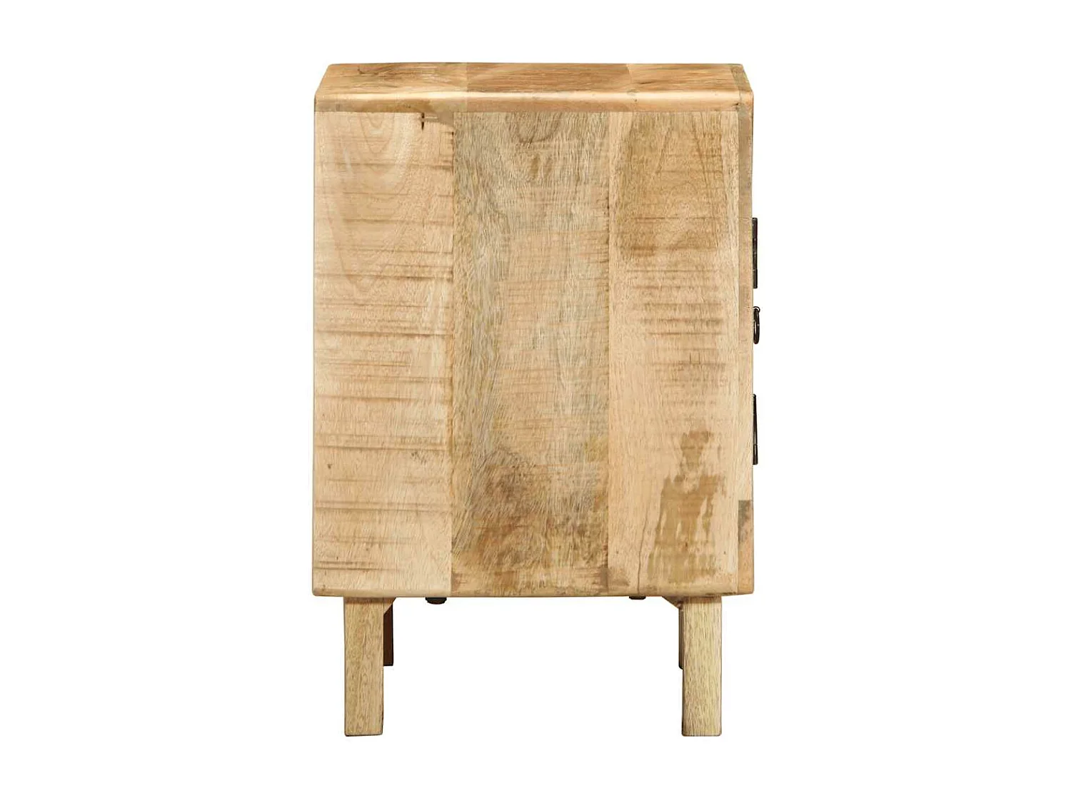 Table de chevet 40x32x46 cm bois de manguier massif brut