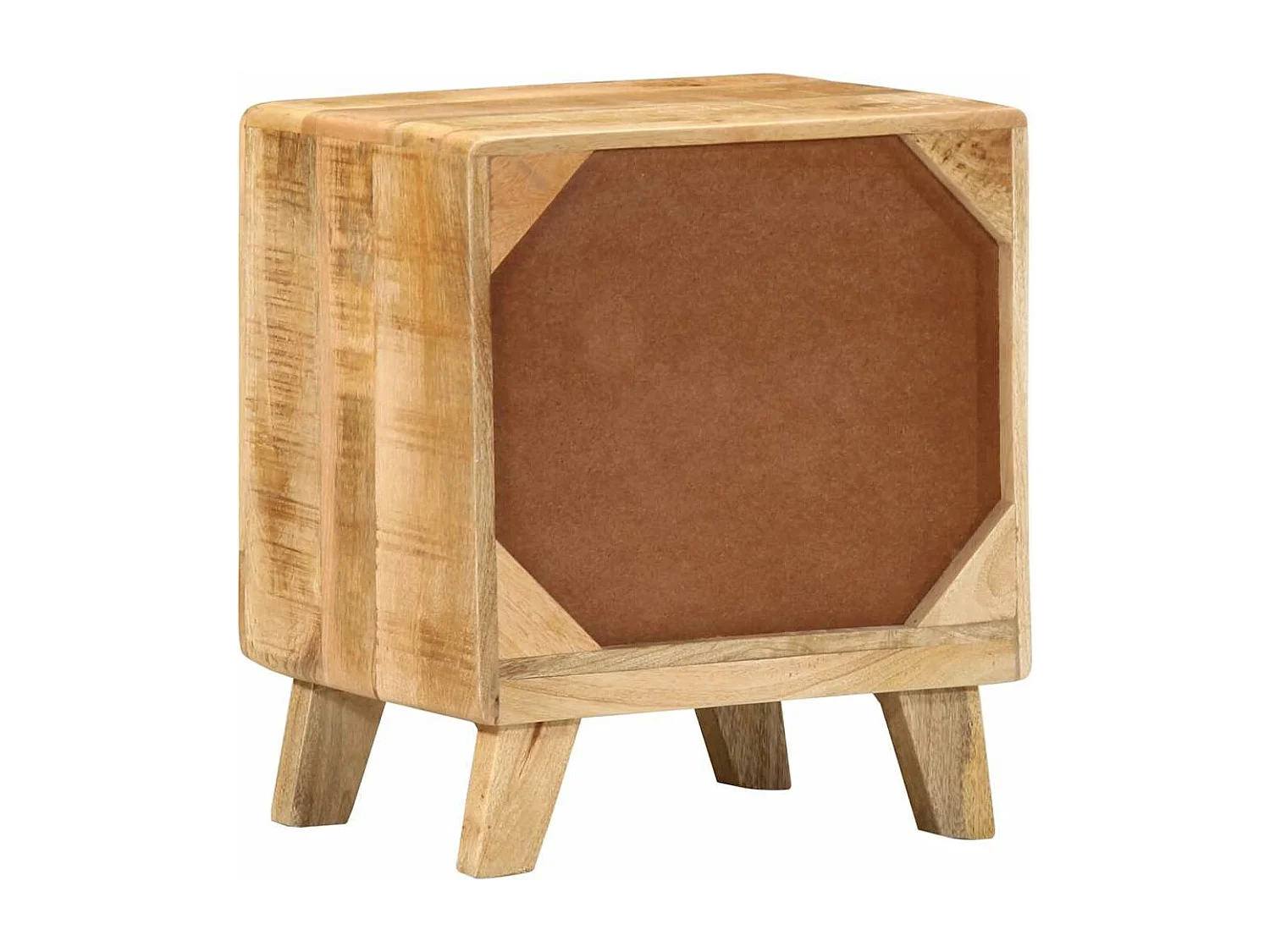Table de chevet 40x32x46 cm bois de manguier massif brut