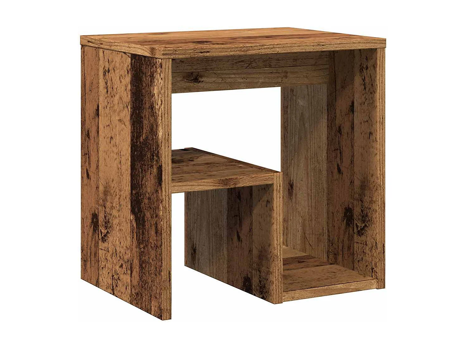 Table de chevet vieux bois 40x30x40 cm bois d'ingénierie