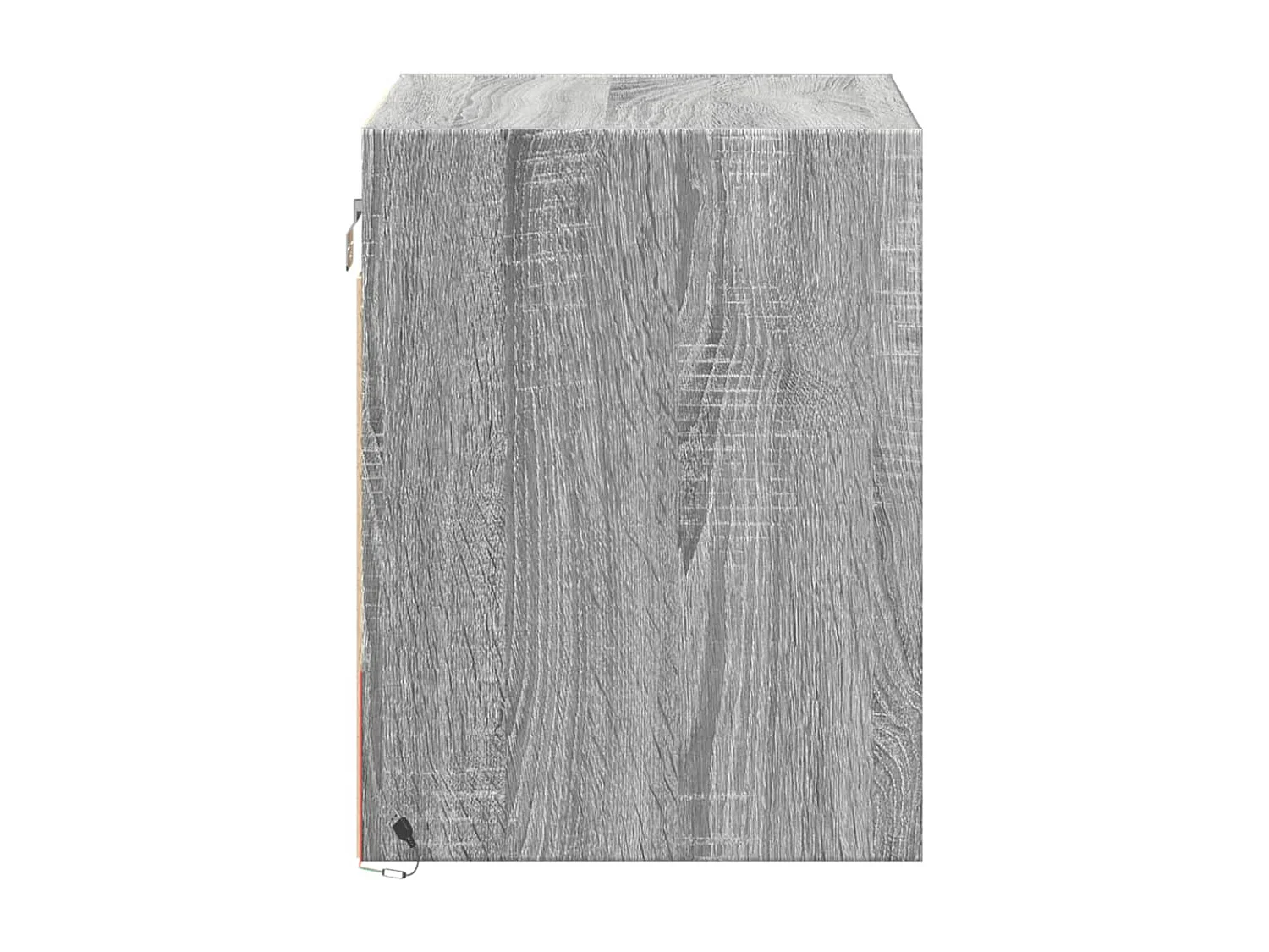 Tables de chevet murales avec lumières LED 2 pièces sonoma gris