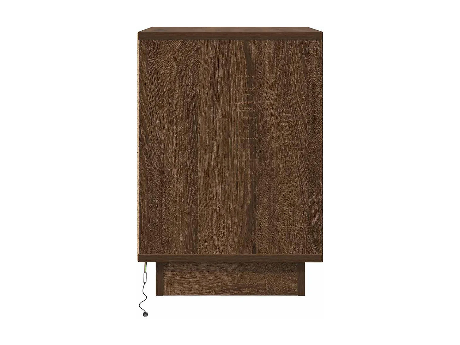 Table de chevet avec lumières LED chêne marron 38x34x50 cm