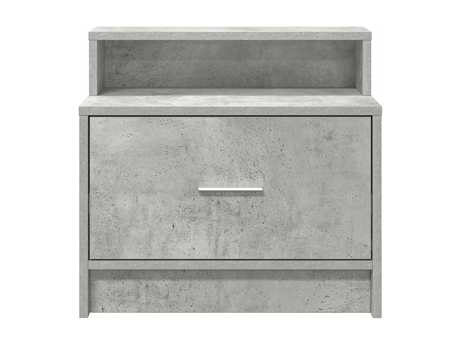 Tables de chevet avec tiroir 2 pièces gris béton 51x31x47 cm