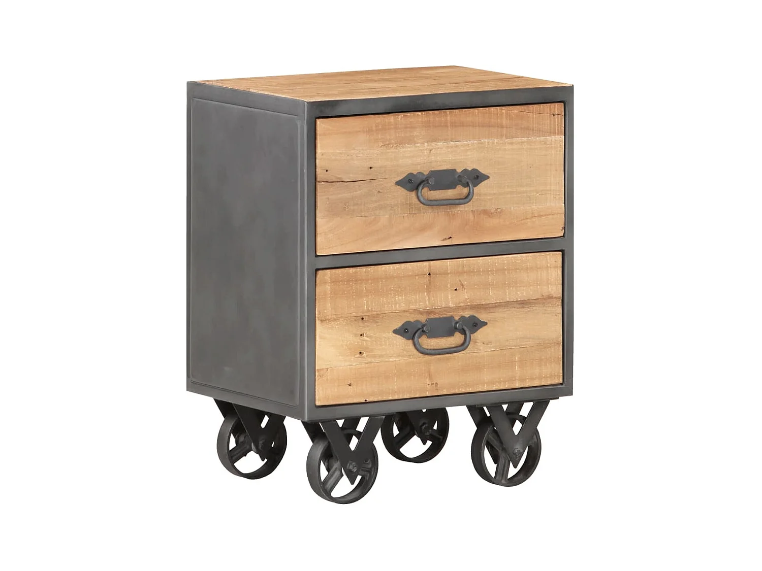 Table de chevet 40x30x51 cm Bois de récupération solide