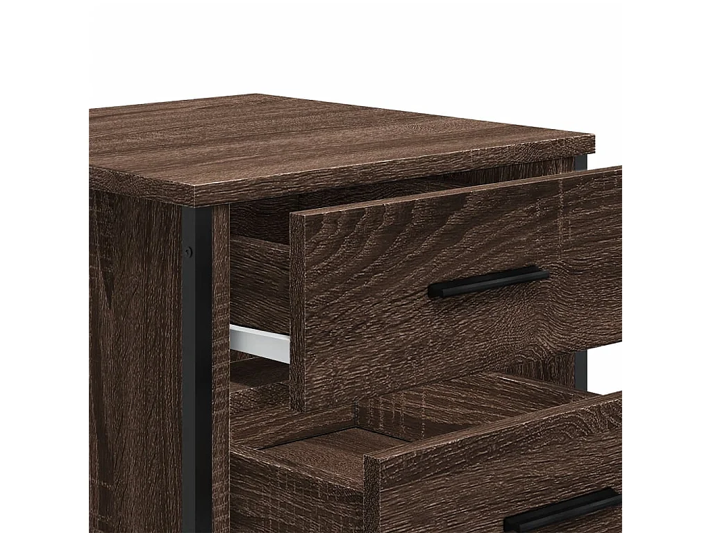 Tables de chevet 2pièces chêne marron 40x41x40cm bois d'ingénierie