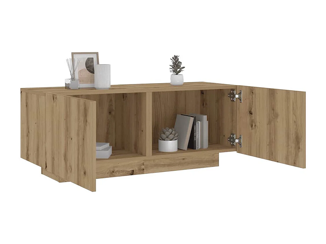 Table de chevet chêne artisanal 100x35x40 cm bois d’ingénierie