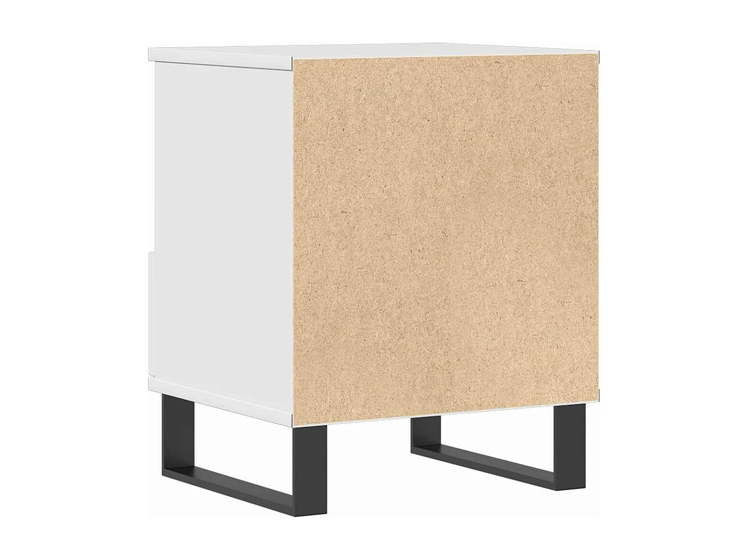 Table de chevet Blanc brillant 40x35x50 cm Bois d’ingénierie