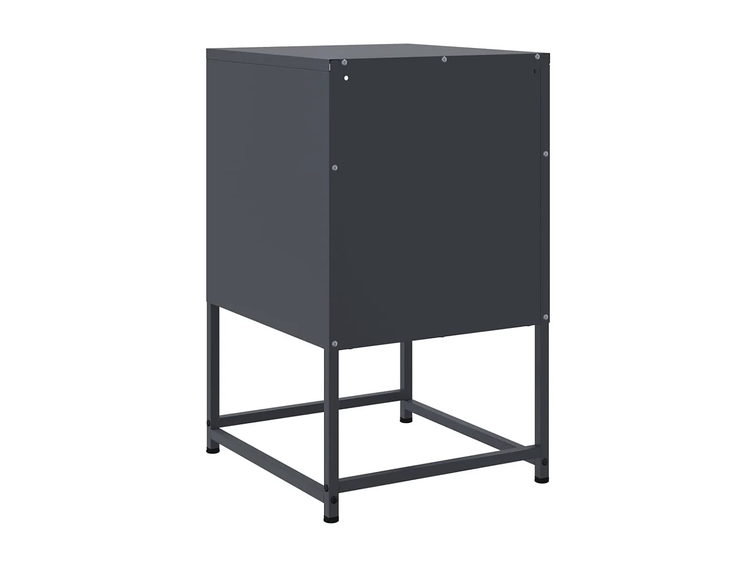 Tables de chevet 2 pièces anthracite 36x39x60,5 cm acier