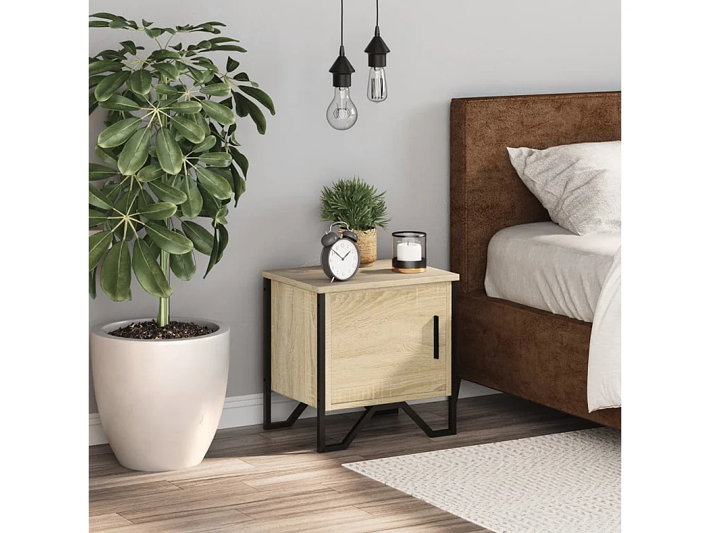 Table de chevet Chêne sonoma 40 x 30 x 40 cm Aggloméré