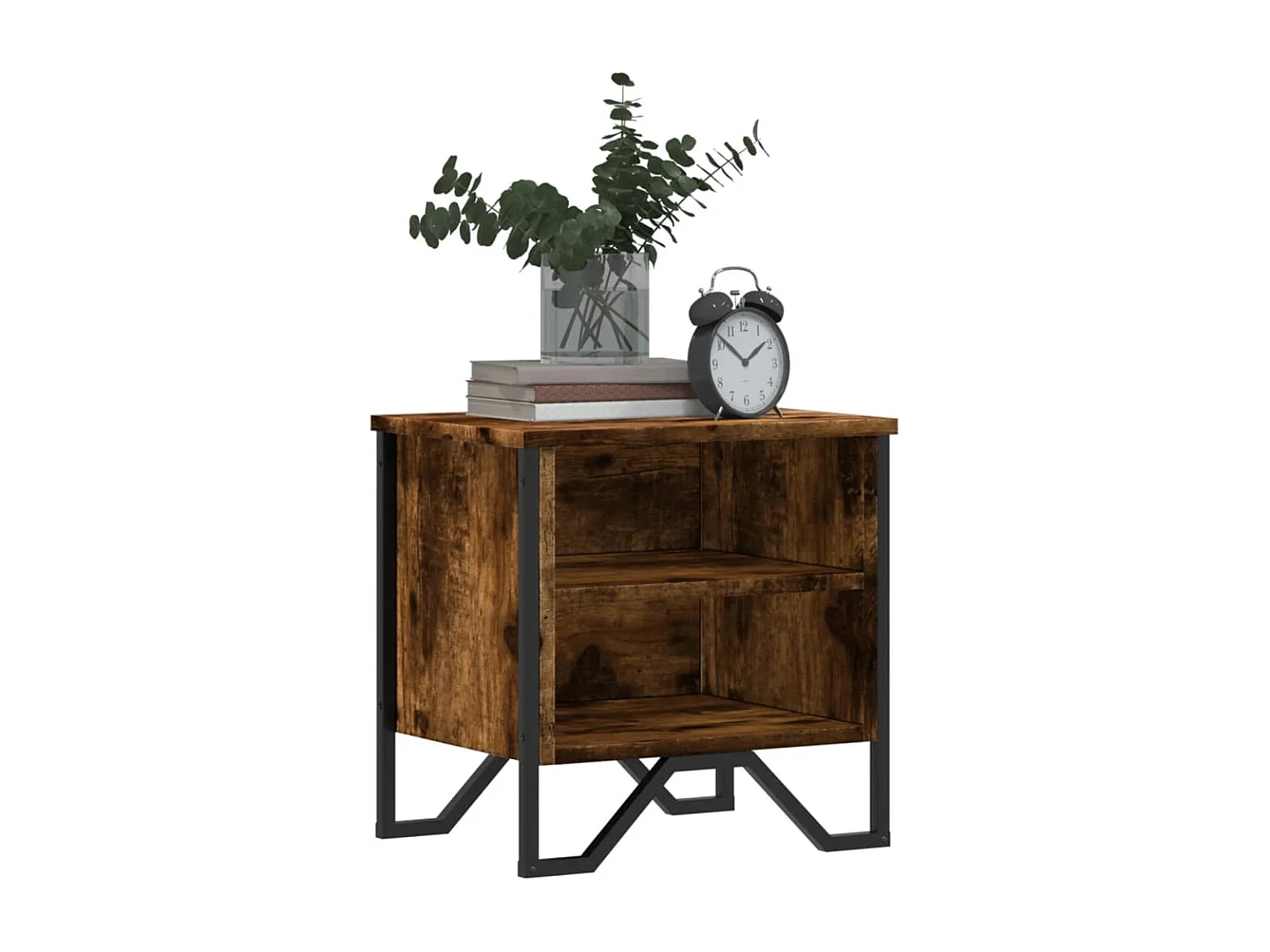 Tables de chevet 2 pièces chêne fumé 40x30x40 cm bois d'ingénierie