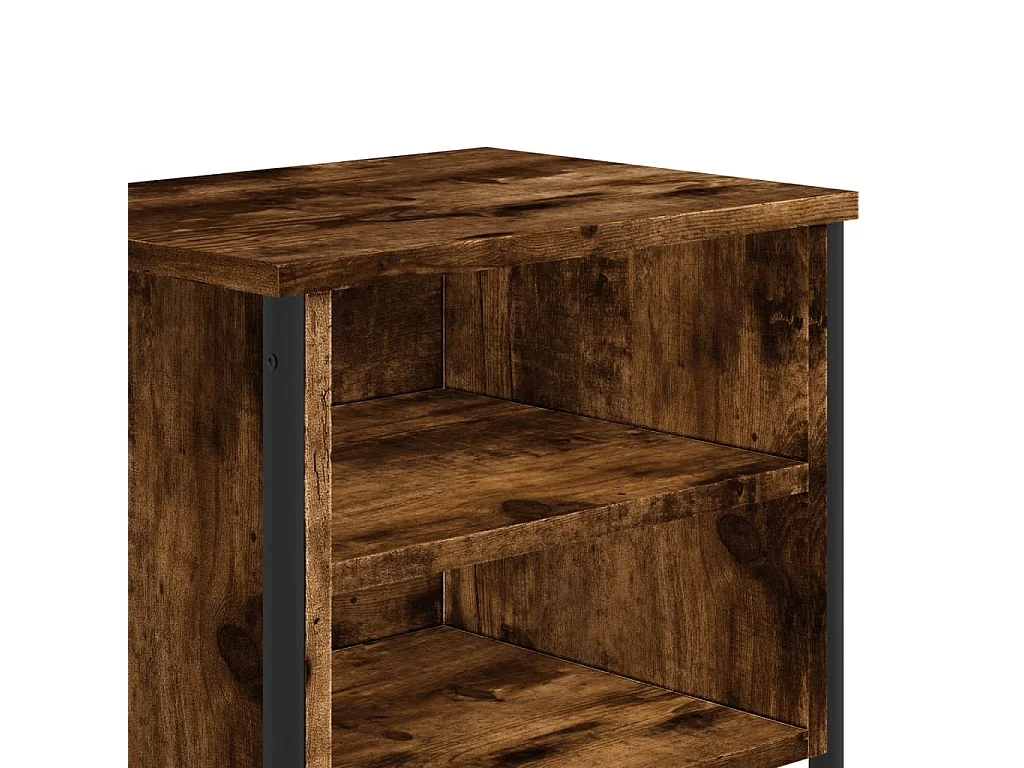 Tables de chevet 2 pièces chêne fumé 40x30x40 cm bois d'ingénierie