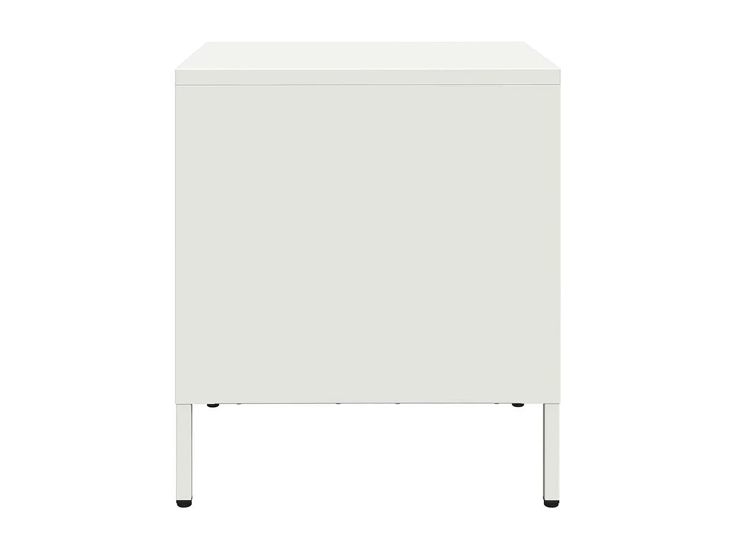 Table de chevet blanc 35x39x43,5 cm acier