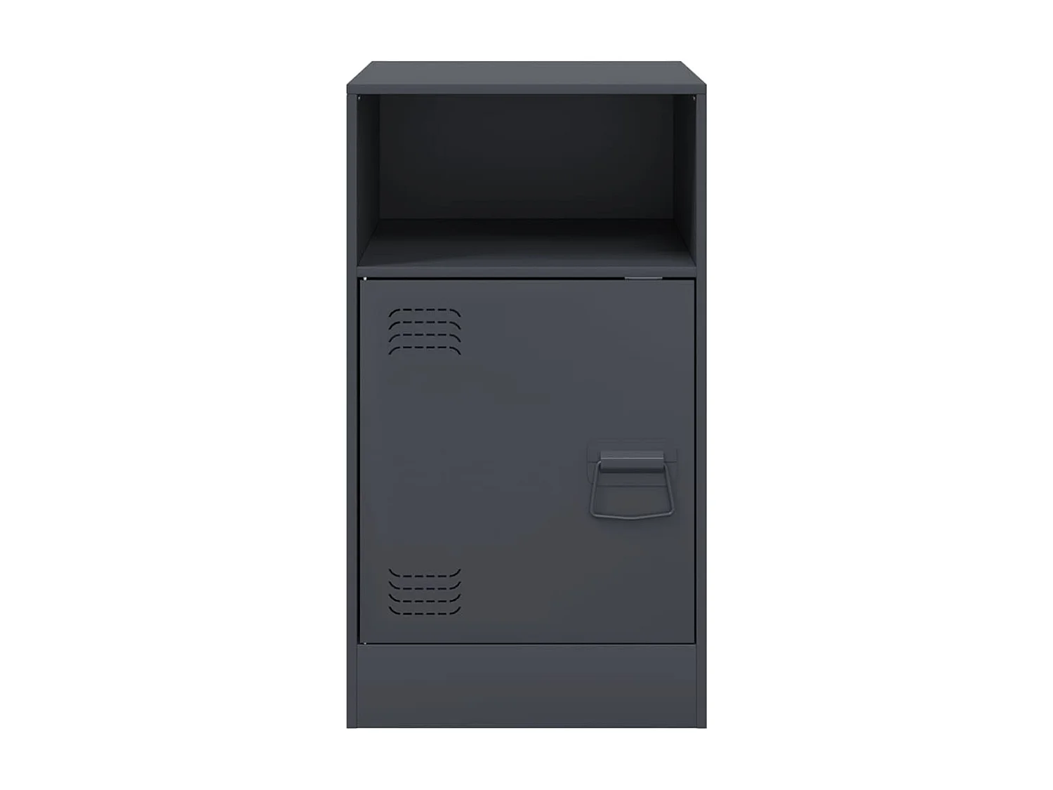 Table de chevet anthracite 34,5x39x62 cm acier