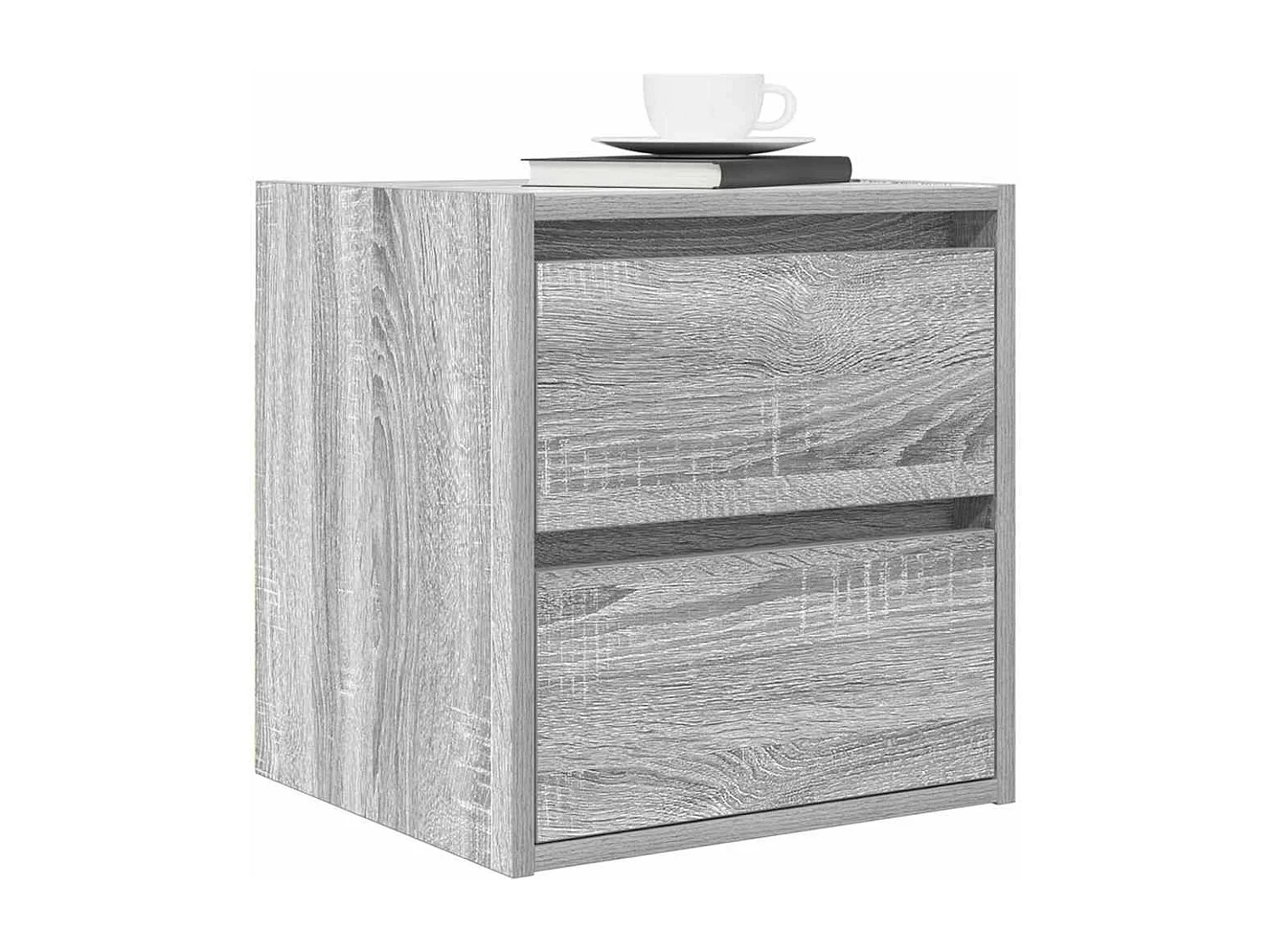 Table de chevet murale sonoma gris 38x34x40 cm