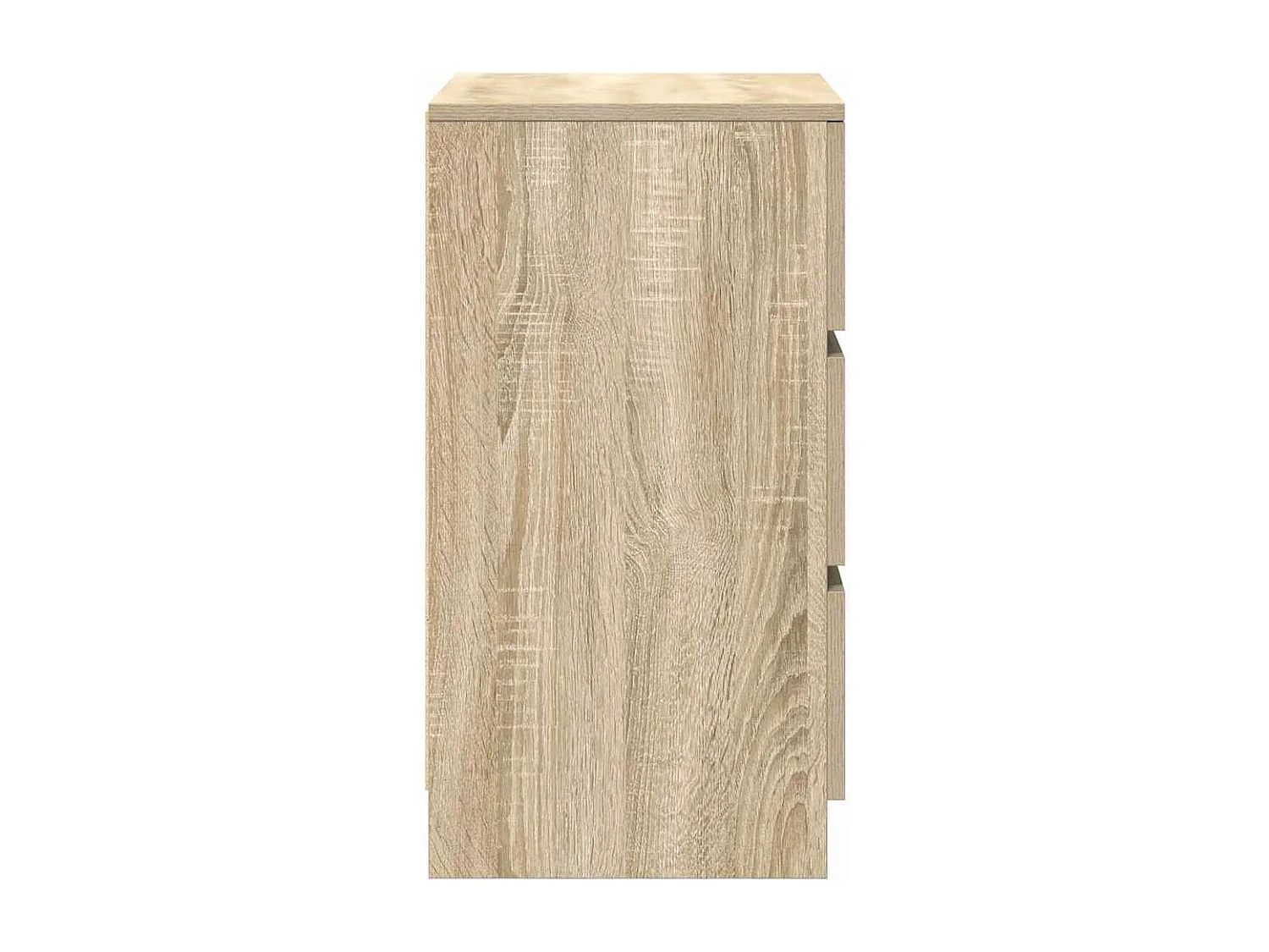 Table de chevet avec 3 tiroirs chêne sonoma 39x35x65 cm