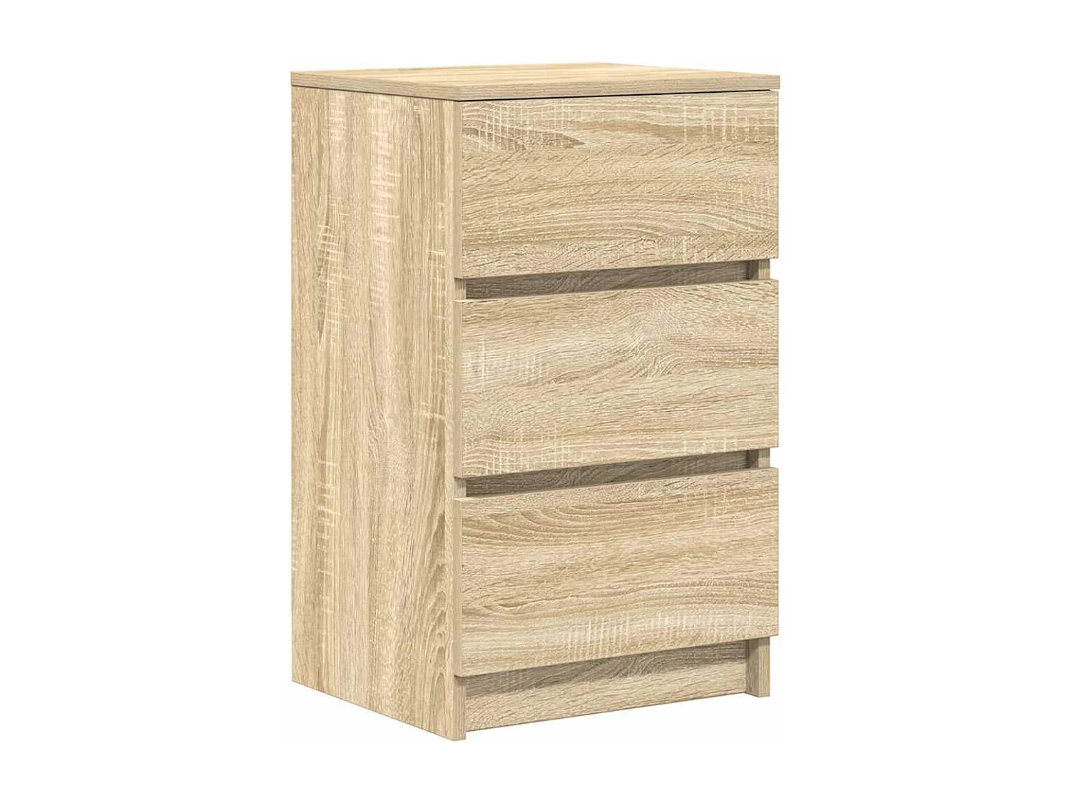 Table de chevet avec 3 tiroirs chêne sonoma 39x35x65 cm